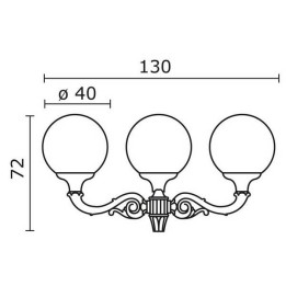 Cabezal para Farolas INDURA GLOBO IP55 E27 3L. Negro