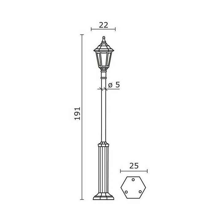Farolas 1L. CLIC-CLAC 6 IP44 E27 60W Blanco