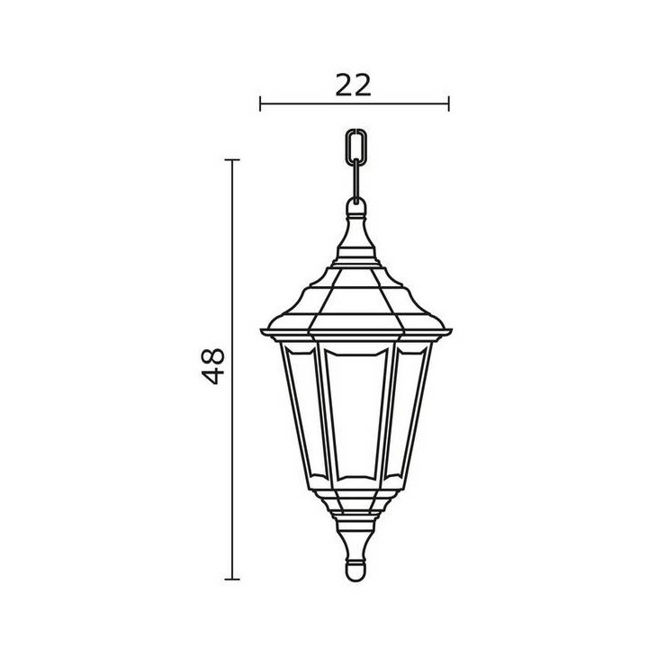 Lámpara Colgante para Exterior CLIC-CLAC 6 IP44 E27 60W Blanco