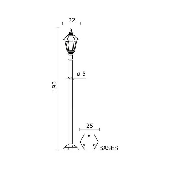 Farolas 1L. CLIC-CLAC 6 IP44 E27 60W Blanco