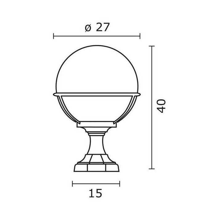 Lámpara Sobremuro para Exterior CLIC-CLAC GLOBO IP43 E27 60W Blanco