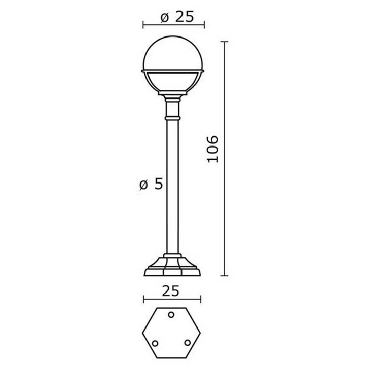Farolas 1L. CLIC-CLAC GLOBO IP44 E27 Blanco