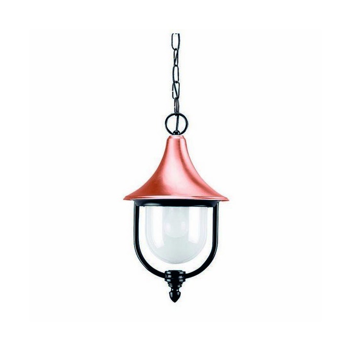 Lámpara Colgante para Exterior COB IP43 E27 Negro/cobre