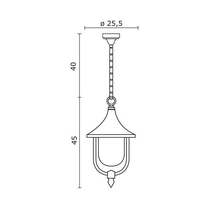Lámpara Colgante para Exterior COB IP43 E27 Negro/cobre