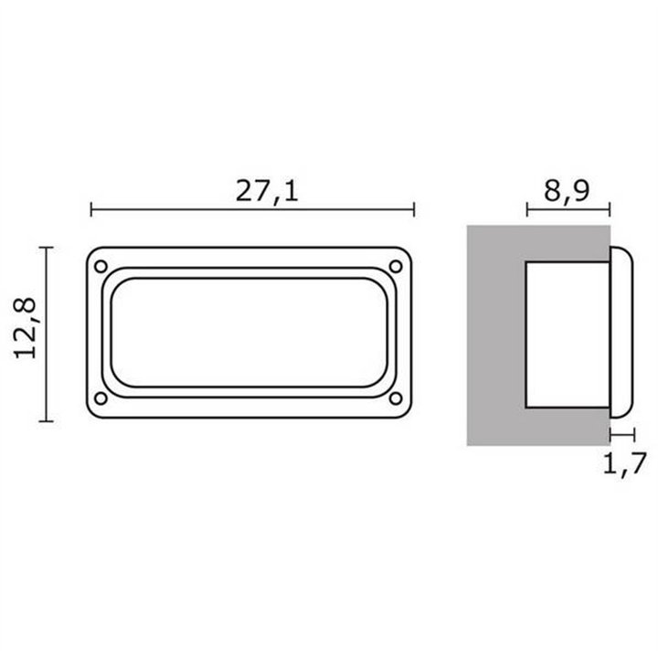Lámpara Empotrable para Exterior de Pared COC IP65 60W E27 Blanco