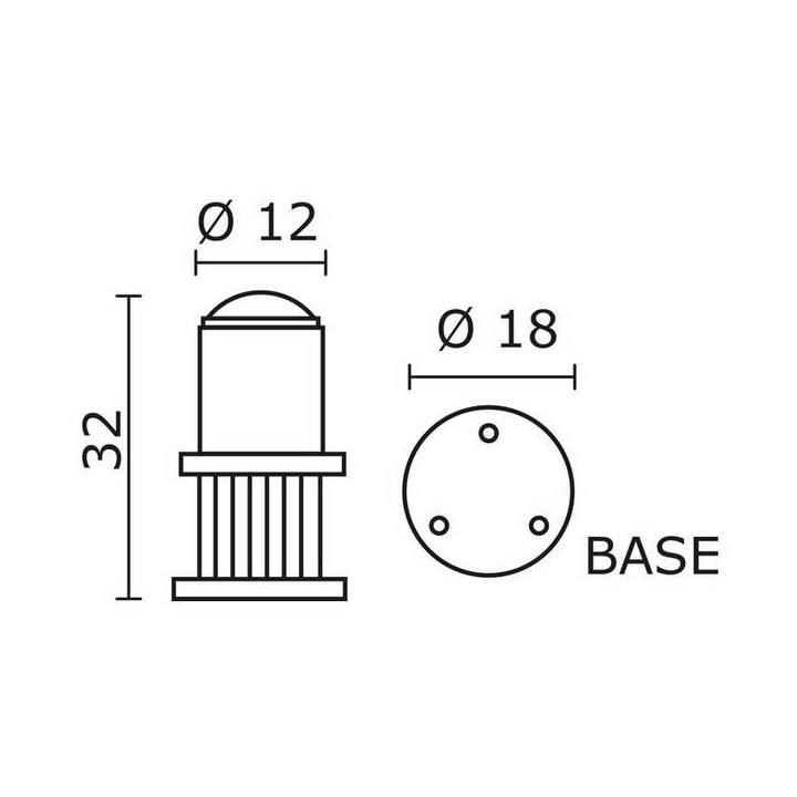 Baliza para Exterior COK IP55 E27 100W 32cm Negro