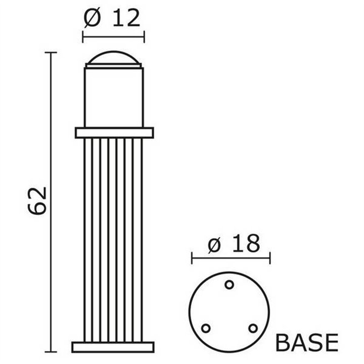 Baliza para Exterior COK IP55 E27 100W 62cm Negro