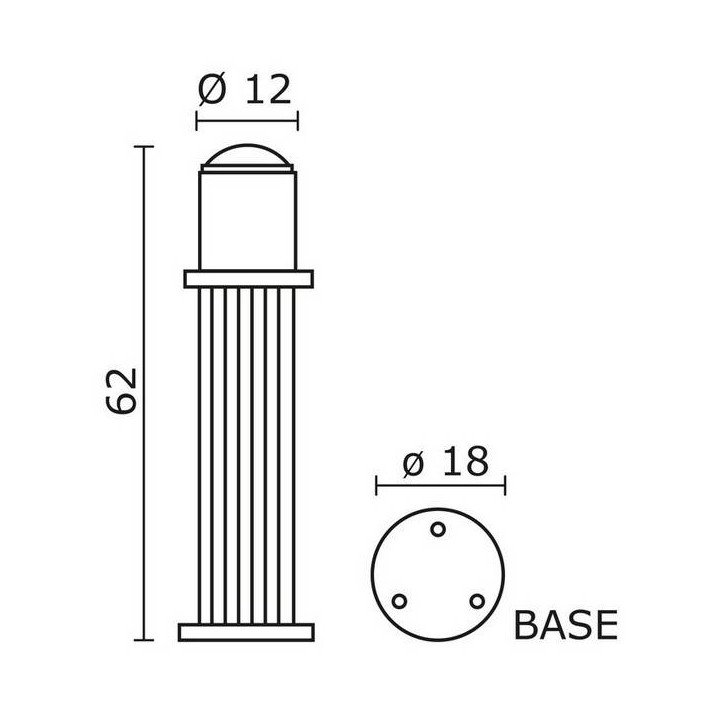 Baliza para Exterior COK IP55 E27 100W 62cm Antracita