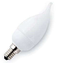 Caja de 5 Bombilla de Bajo Consumo Vela Punta 3U T2 E14 9W 2700K  15000h