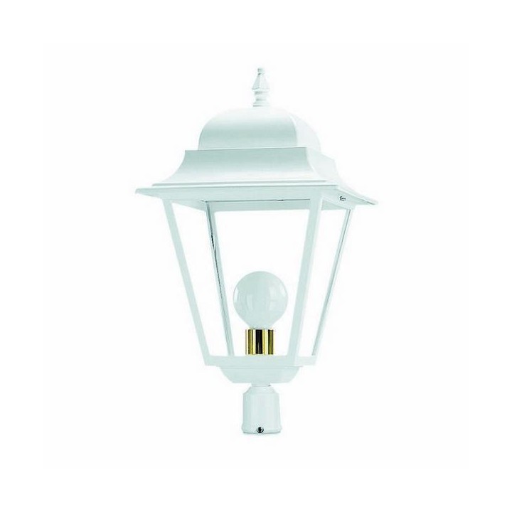 Cabezal para Farolas 1L. ELITE 4 IP43 E27 Transparente Blanco