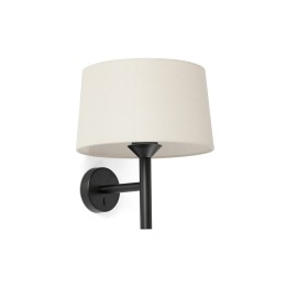 Faro WINDSOR Aplique negro/lino