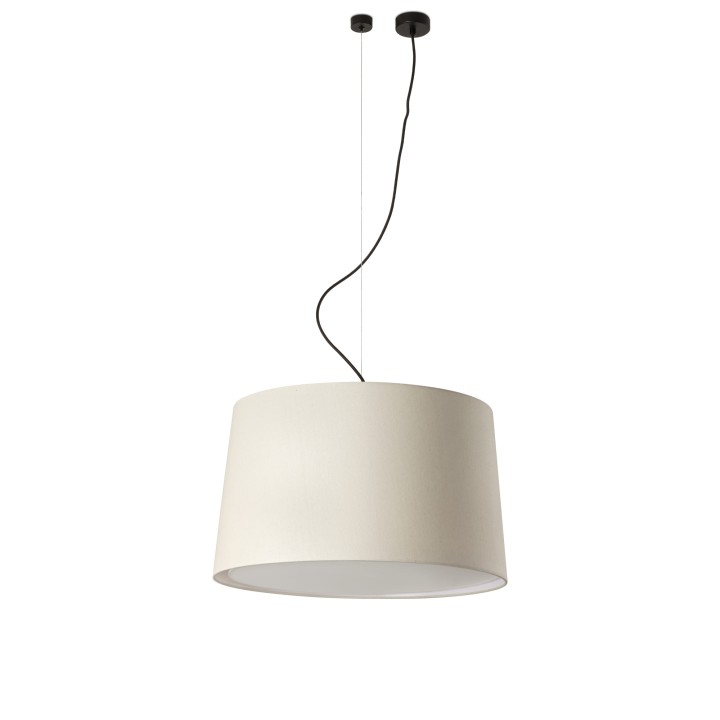 Faro WINDSOR Colgante desplazado negra/lino