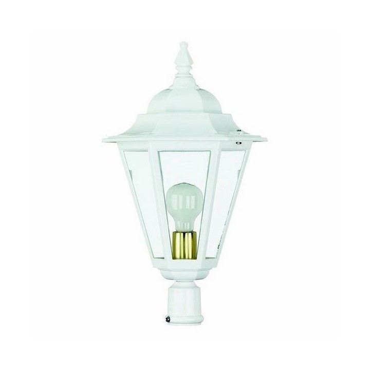 Cabezal para Farolas 1L. ELITE 6 IP43 E27 Transparente Negro