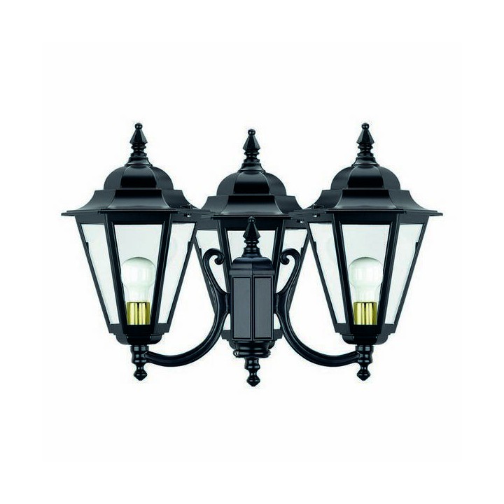 Cabezal para Farolas 3L. ELITE 6 IP43 E27 Transparente Negro