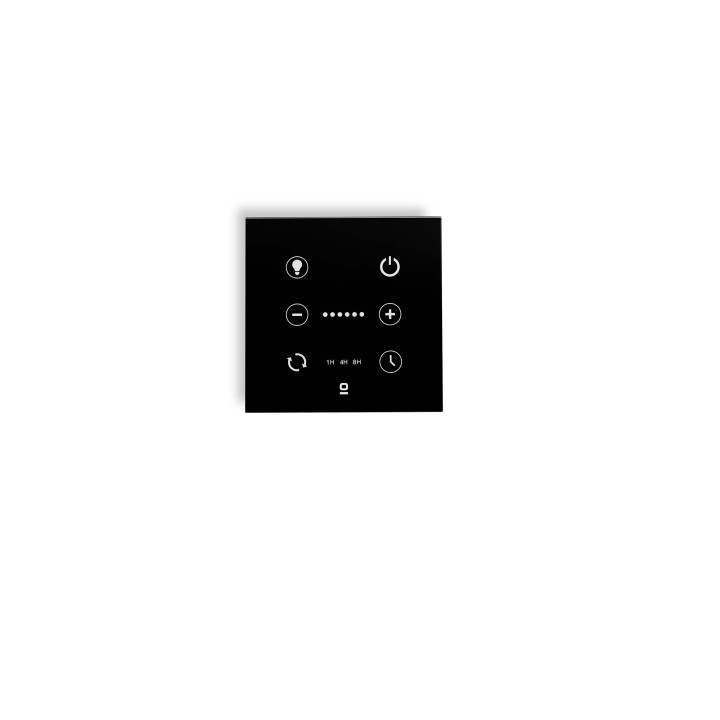 Faro Controlador de pared negro para ventilador DC con luz regulable