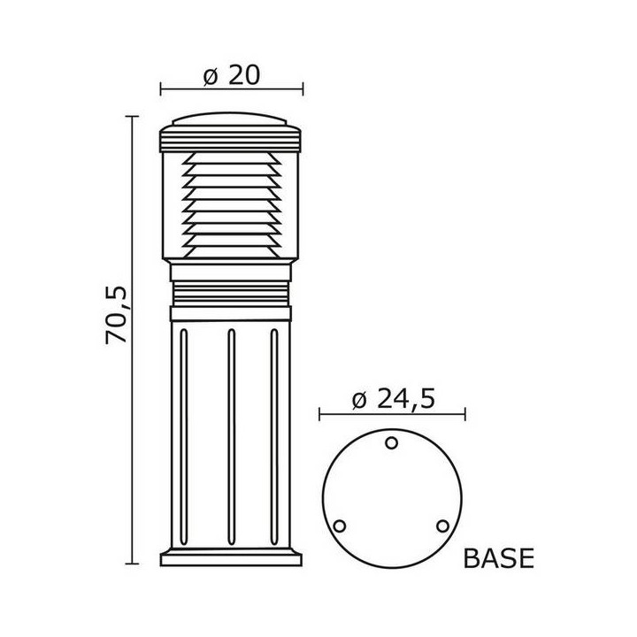 Baliza para Exterior FRAM IP55 E27 100W Gris