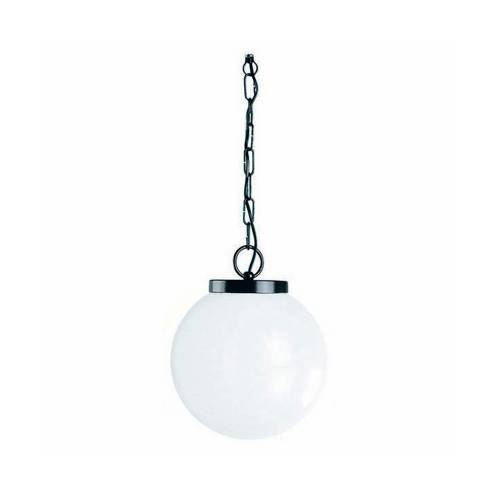 Lámpara Colgante para Exterior GLOBI IP43 E27 Opal Negro