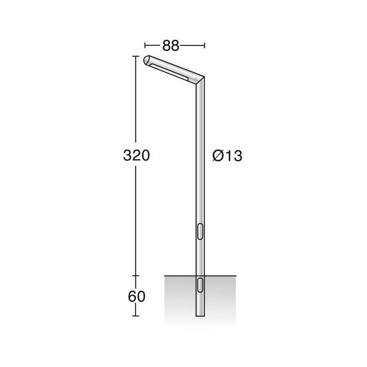 Columna para Farolas IBARRA IP65 2G11 80W Inox