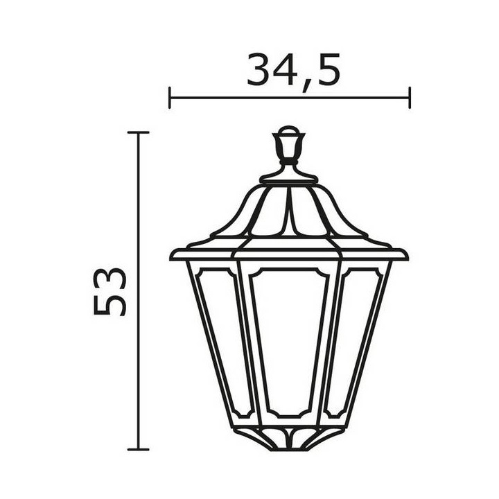 Cabezal para Farolas INDURA BIG 6 IP65 GX53 Negro