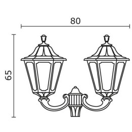 Cabezal para Farolas 2L. INDURA BIG 6 IP65 GX53 Negro