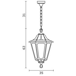 Lámpara Colgante para Exterior INDURA BIG 6 IP65 GX53 Negro
