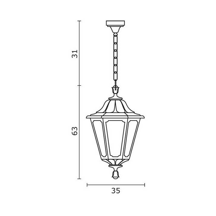 Lámpara Colgante para Exterior INDURA BIG 6 IP65 GX53 Negro