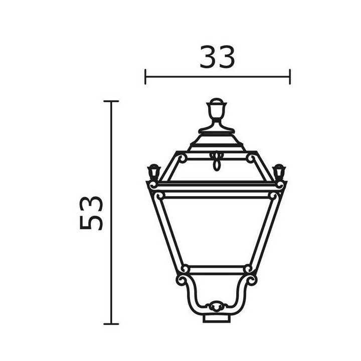 Cabezal para Farolas INDURA MEDIUM 4 IP55 GX53 Negro