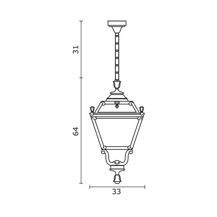 Lámpara Colgante para Exterior INDURA MEDIUM 4 IP55 E27 Negro