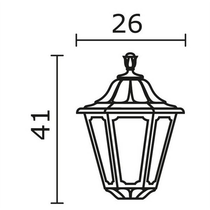 Cabezal para Farolas INDURA MEDIUM 6 IP55 E27 Negro