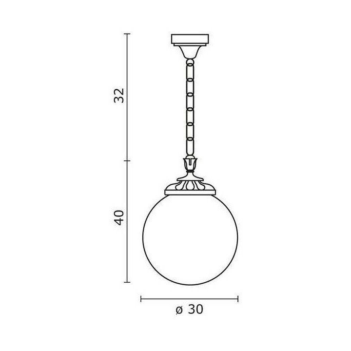 Lámpara Colgante para Exterior INDURA GLOBO IP55 E27 Negro