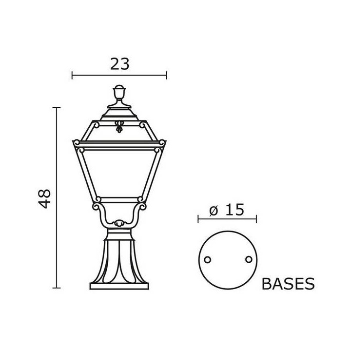 Baliza para Exterior INDURA MINI 4 IP55 E27 Negro