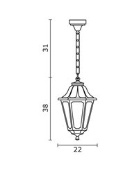 Lámpara Colgante para Exterior INDURA MINI 6 IP55 E27 Negro