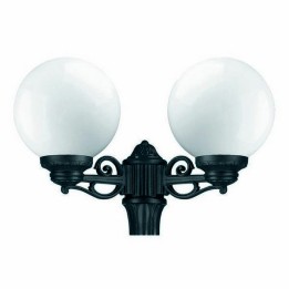 Cabezal para Farolas 2L. INDURA GLOBO IP55 E27 Negro