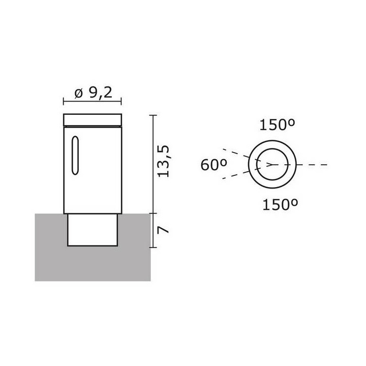 Baliza para Exterior ANTIBES IP55 60W E27 Piedra Leccese