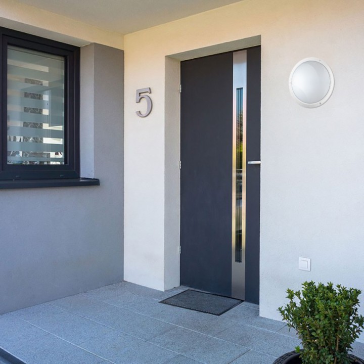 Aplique de Exterior PLAFF IP65 42W E27 Blanco CRISTHER 240E-G05X1A-01