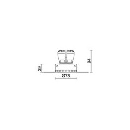 Lámpara empotrable para exterior pared SLIM IP65 LED 3W 367lm 3000K Gris CRISTHER 289B-L0104B-03