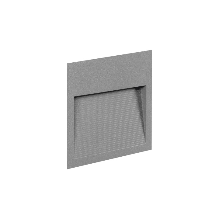 Lámpara empotrable para exterior pared SLIM IP65 LED 3W 367lm 4000K Gris CRISTHER 289B-L0204B-03