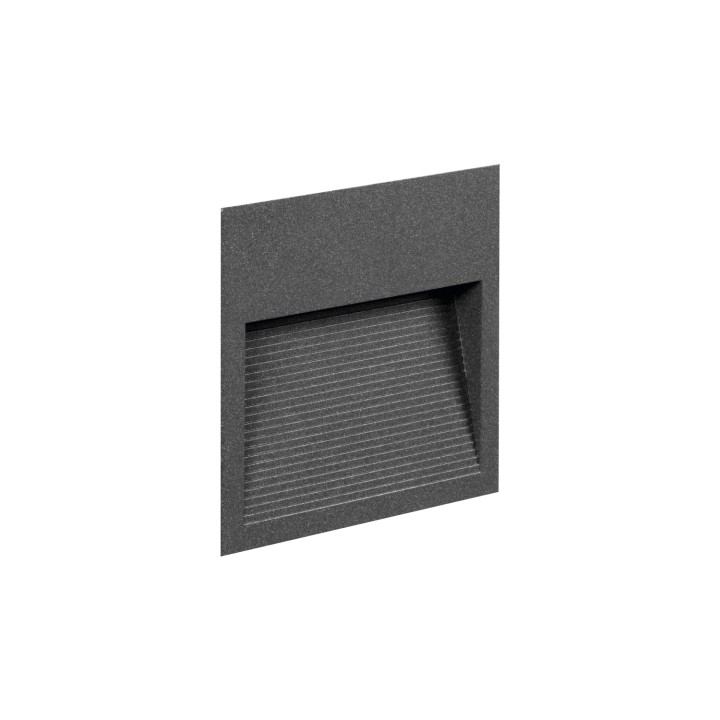 Lámpara empotrable para exterior pared SLIM IP65 LED 3W 389lm 4000K Antracita CRISTHER 289B-L0204B-04
