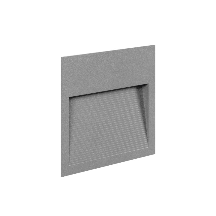 Lámpara empotrable para exterior pared SLIM IP65 LED 9W 1100lm 3000K Gris CRISTHER 289C-L0110B-03
