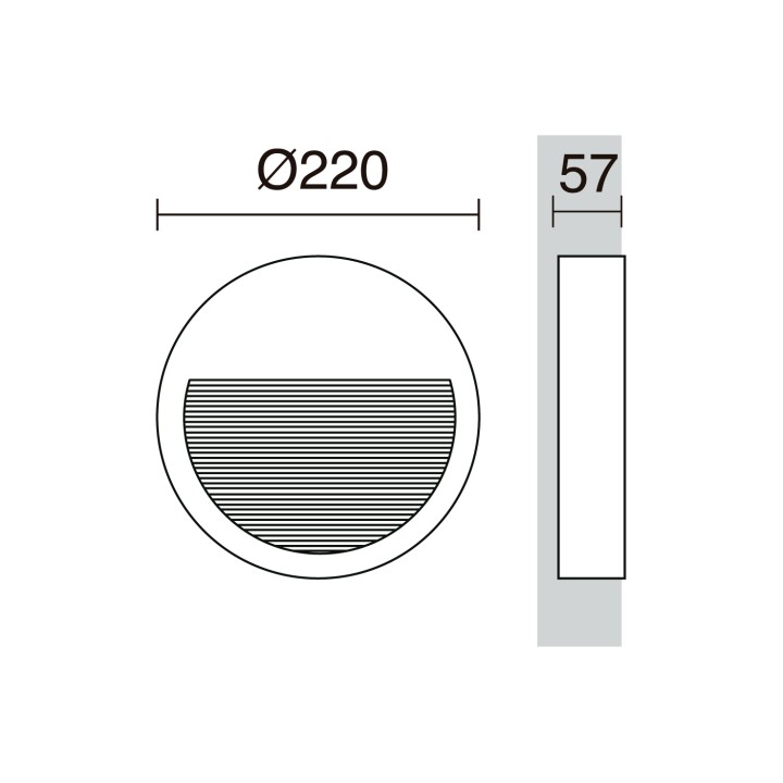 Lámpara empotrable para exterior pared SLIM IP65 LED 9W 1100lm 3000K Antracita CRISTHER 289E-L0110B-04