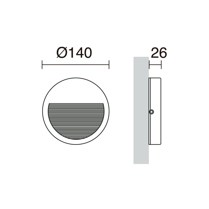 Aplique de Exterior asimétrico SLIM IP65 LED 4W 575lm 4000K Antracita CRISTHER 580C-L0204B-04