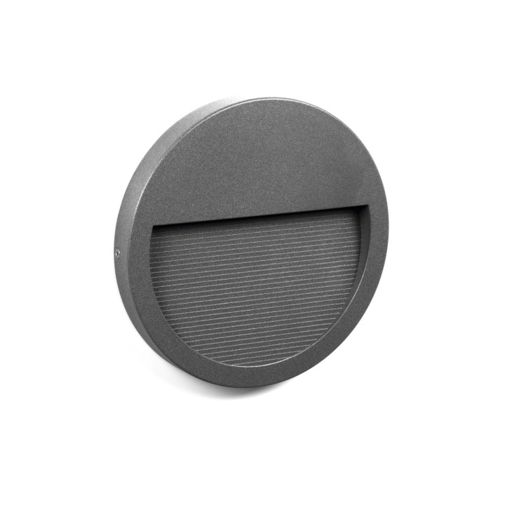 Aplique de Exterior asimétrico SLIM IP65 LED 9W 1100lm 3000K Gris CRISTHER 580D-L0110B-04