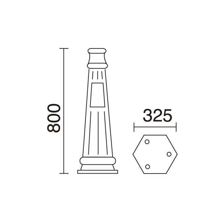 Base BOOM,TROM 800mm Negro texturado Dopo base-RnT
