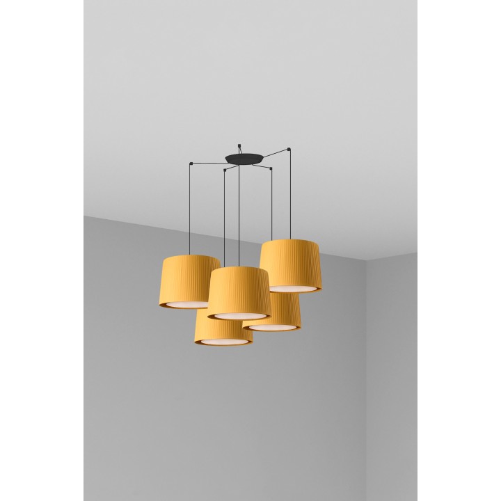 Lámpara colgante Faro Samba Negro P. Encint E27 Ø500*350*Ø450 Amari