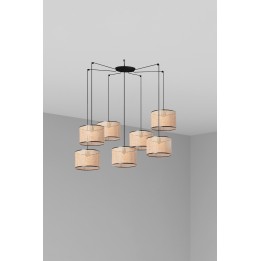 Lámpara colgante Faro Mambo Negro P. Ratan E27 Ø320*213*Ø320 7L