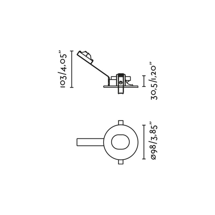 Faro NIVA Pinhole orientable negro IP65 - Faro 43432