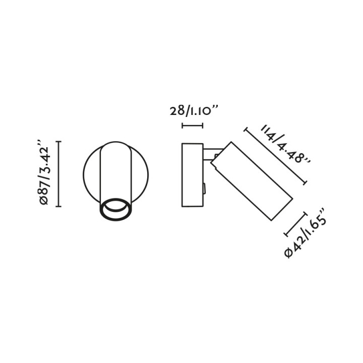 Faro STAN SLIM 1L Aplique blanco con interruptor 1xGU10 MR11 - Faro 43822