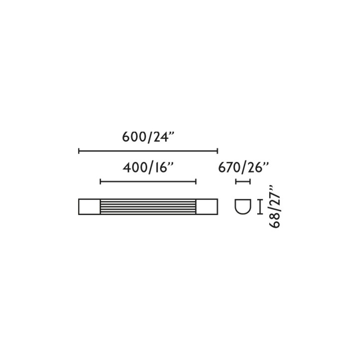 Faro KIVA 600 Aplique negro 10W 2700K - Faro 62833