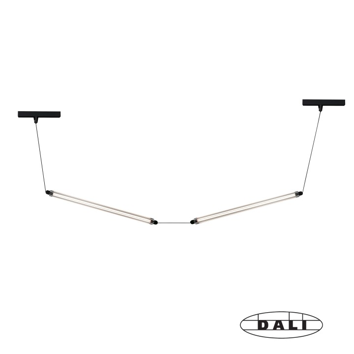 Faro NESO SLIM LUMINA 600 2L Colgante negro 24W 2200K DALI - Faro 64622141D