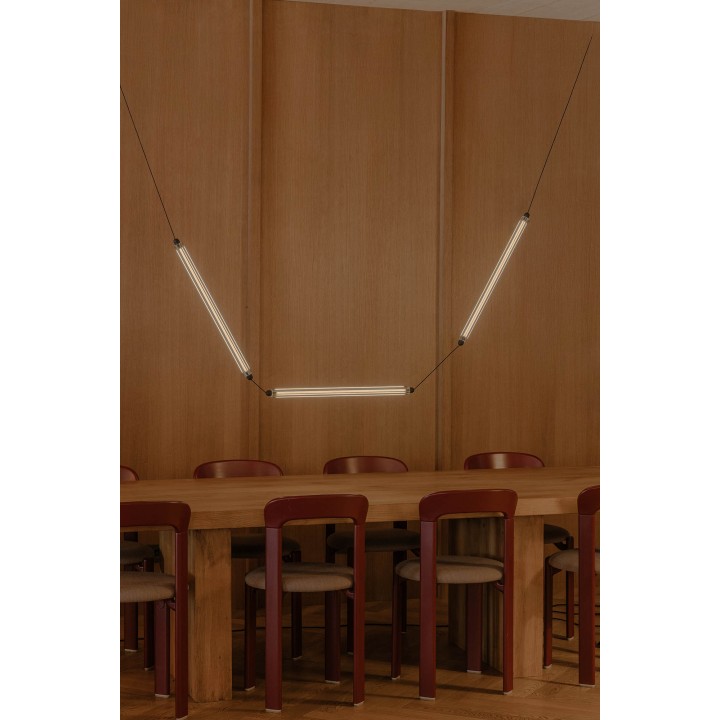 Faro LUMINA 600 3L Colgante negro curvo 36W 2200K DALI - Faro 64652-111D